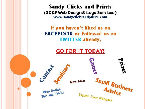 Visit (SC&P WEB DESIGN & LOGO SVC) SANDYCLICKSANDPRINTS.COM 410-417-7468